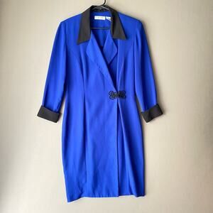 CHAUS‎ Charles sz 6 vintage embroidered  worked career pencil dress